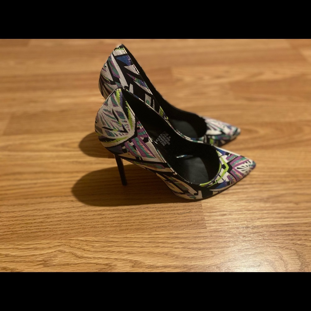 Womens dress shoes multi color print - Picture 2 of 4